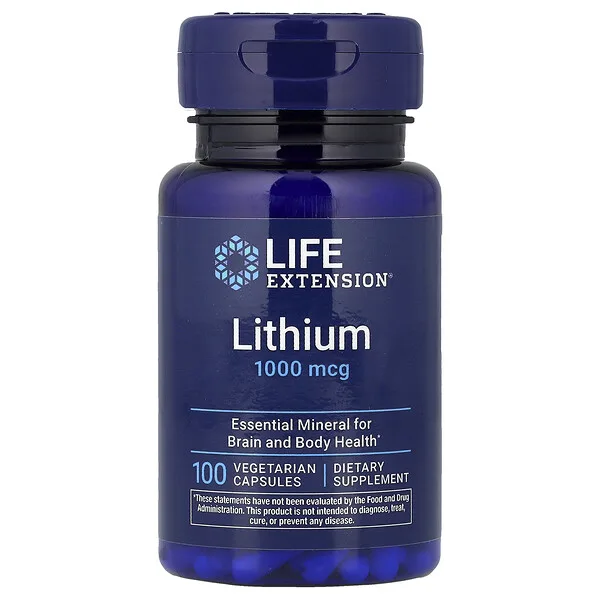 Life Extension Lithium, 1,000 mcg, 100 Vegetarian Capsules