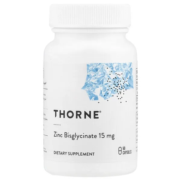 Thorne Zinc Bisglycinate, 15 mg, 60 Capsules