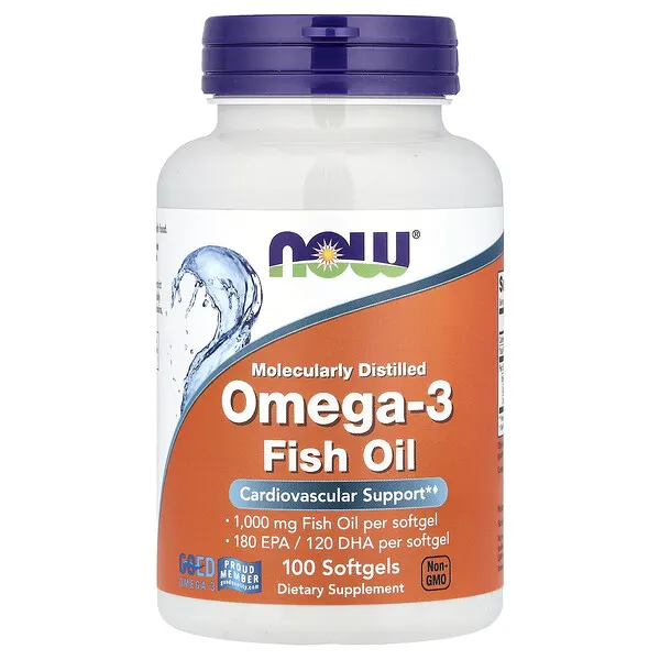NOW Foods Omega-3 Fish Oil, 100 Softgels