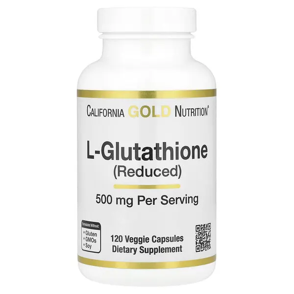 California Gold Nutrition L-Glutathione (Reduced), 500 mg, 120 Veggie Capsules