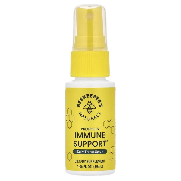 Beekeeper's Naturals Propolis Immune Support, Daily Throat Spray, 1.06 fl oz (30 ml)