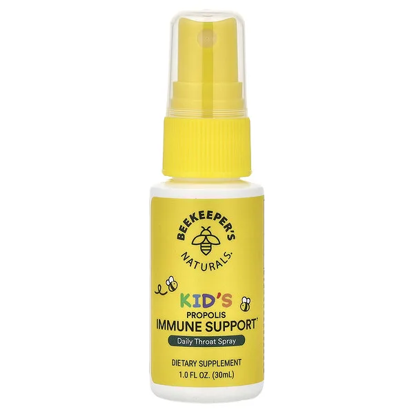 Beekeeper's Naturals Kids, Propolis Immune Support, Daily Throat Spray, 1 fl oz (30 ml)
