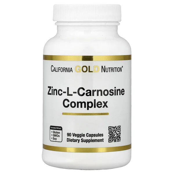 California Gold Nutrition Zinc-L-Carnosine Complex, 90 Veggie Capsules