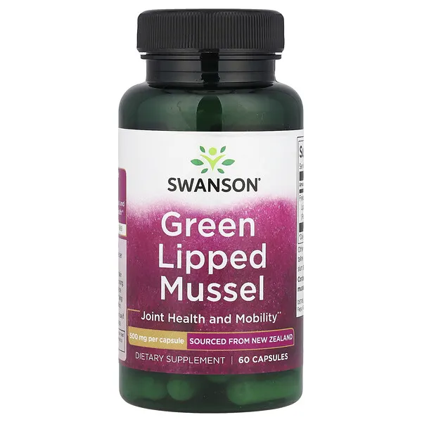 Swanson Vitamins Green Lipped Mussel, 500 mg, 60 Capsules