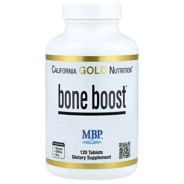 California Gold Nutrition Bone Boost® with Calcium, Magnesium, Vitamin C and Potassium, 120 Tablets