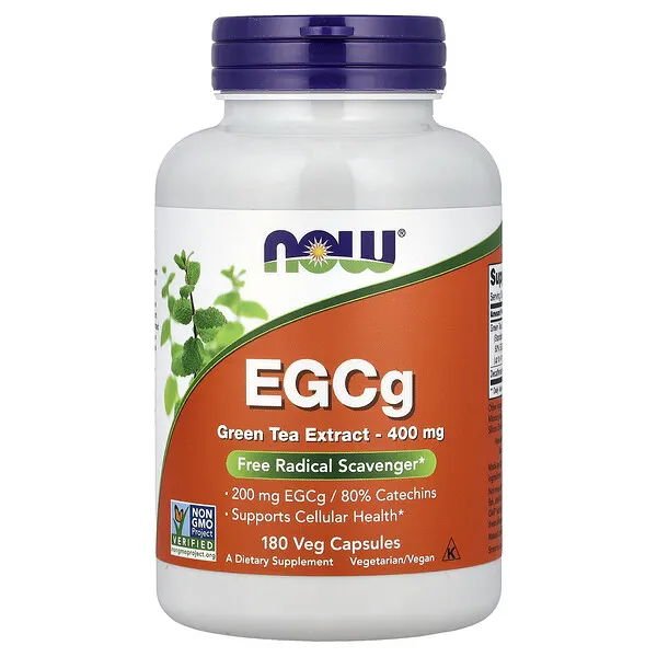 NOW Foods EGCg, Green Tea Extract, 400 mg, 180 Veg Capsules