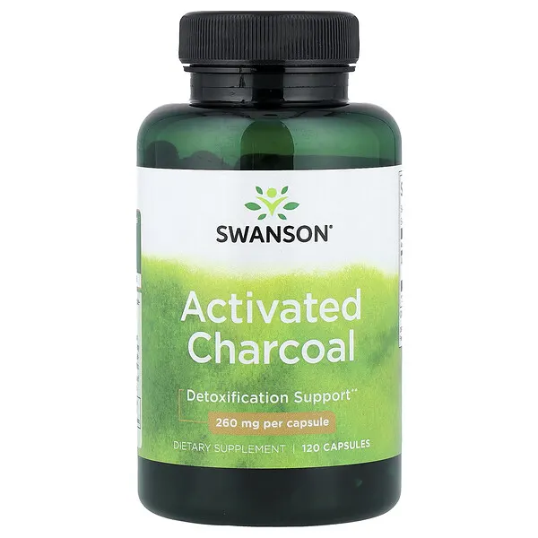 Swanson Vitamins Activated Charcoal, 260 mg, 120 Capsules