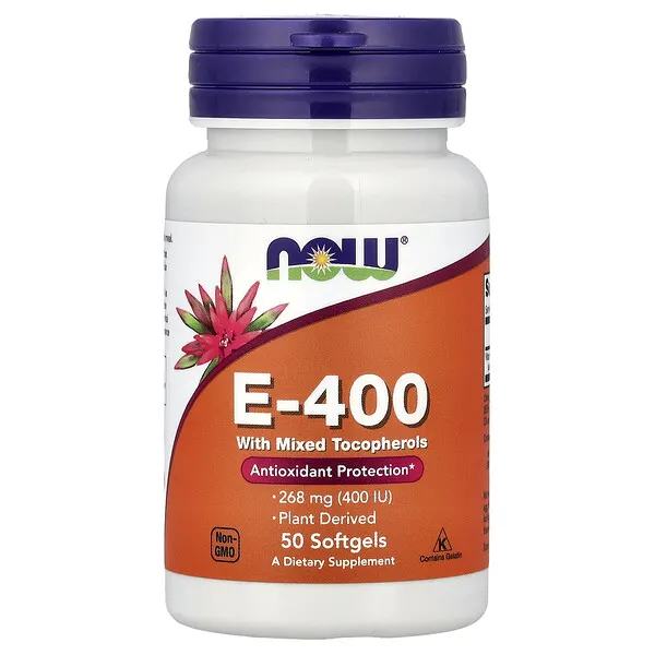 NOW Foods E-400, 268 mg (400 IU), 50 Softgels