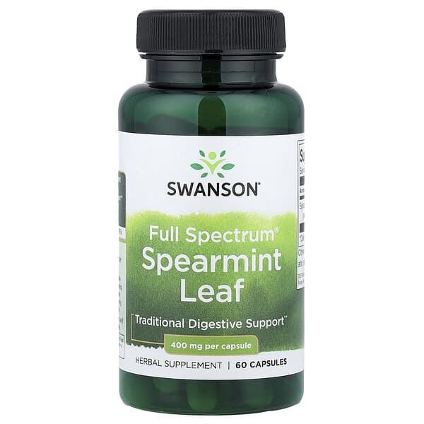 Swanson Vitamins Full Spectrum® Spearmint Leaf, 400 mg, 60 Capsules