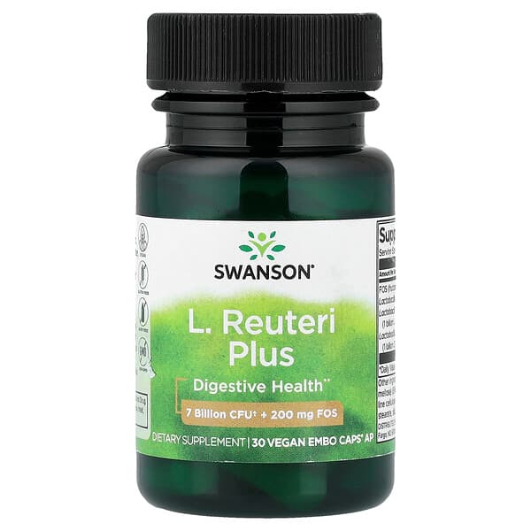 Swanson Vitamins L. Reuteri Plus, 30 Vegan EMBO Caps® AP