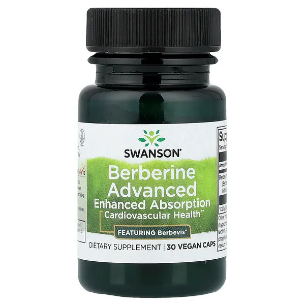 Swanson Vitamins Berberine Advanced, 30 Vegan Caps (550 mg per Capsule)