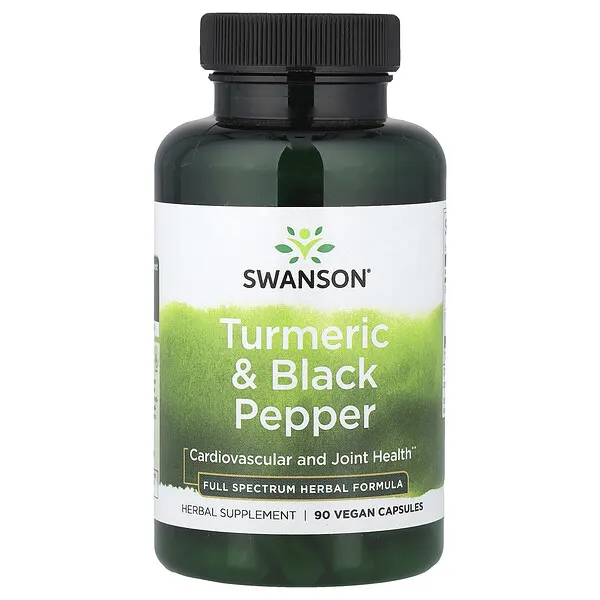 Swanson Vitamins Turmeric & Black Pepper, 90 Vegan Capsule
