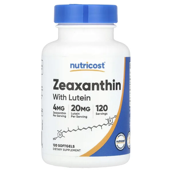 Nutricost Zeaxanthin with Lutein, 120 Softgels