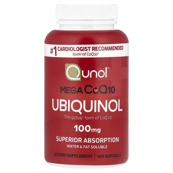 Qunol Mega CoQ10 Ubiquinol, 100 mg, 100 Softgels
