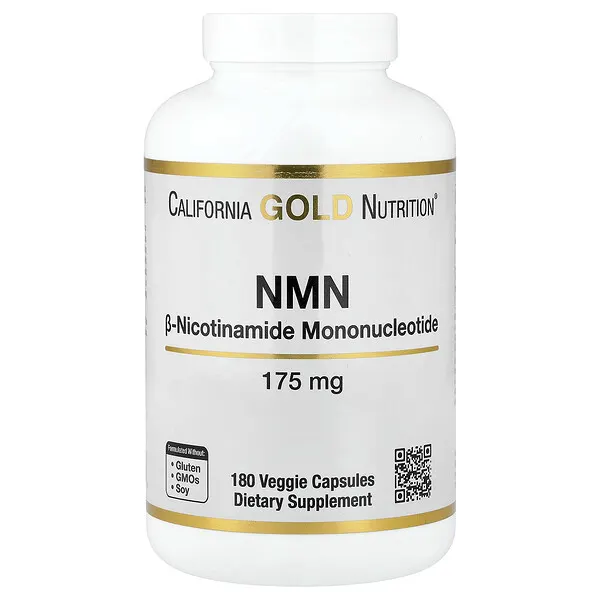 California Gold Nutrition NMN, 175 mg, 180 Veggie Capsules