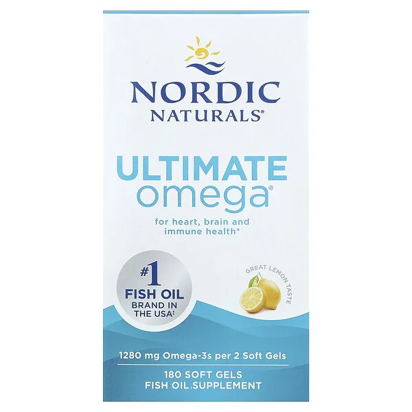 Nordic Naturals Ultimate Omega®, Great Lemon, 180 Soft Gels (640 mg per Soft Gel)