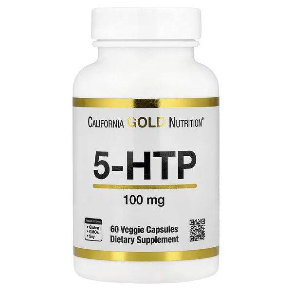 California Gold Nutrition 5-HTP, 100 mg, 60 Veggie Capsules