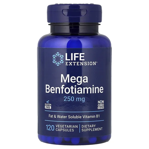 Life Extension Mega Benfotiamine, 120 Vegetarian Capsules