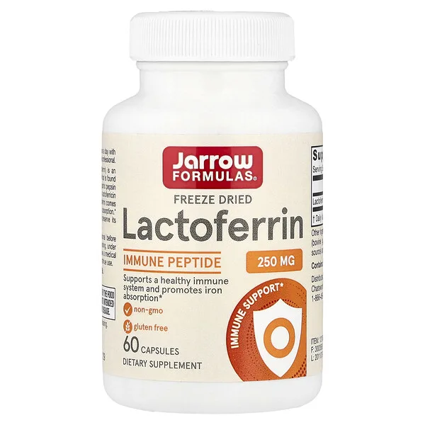 Jarrow Formulas Lactoferrin, Freeze Dried, 250 mg, 60 Capsules