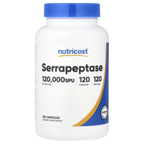 Nutricost Serrapeptase, 60 mg (120,000 SPU), 120 Capsules