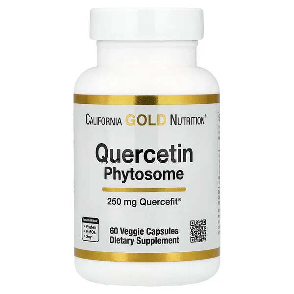 California Gold Nutrition Quercetin Phytosome Quercefit®, 250 mg, 60 Veggie Capsules