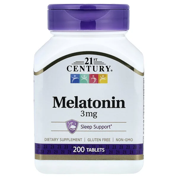 21st Century Melatonin, 3 mg, 200 Tablets