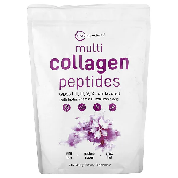 Micro Ingredients Multi Collagen Peptides, Unflavored, 2 lb (907 g)
