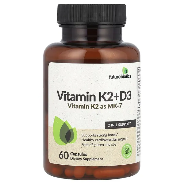 Futurebiotics Vitamin K2 + D3, 60 Capsules
