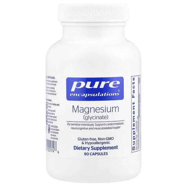 Pure Encapsulations Magnesium (Glycinate), 90 Capsules (120 mg per Capsule)
