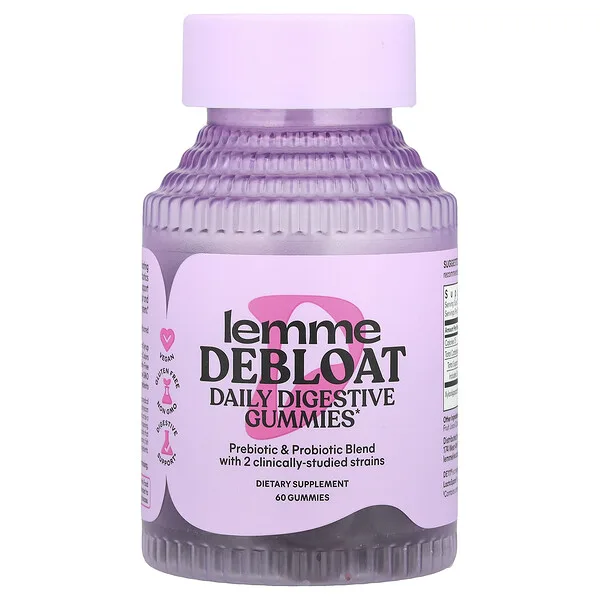 Lemme Debloat, Daily Digestive Probiotic Gummies, 60 Gummies