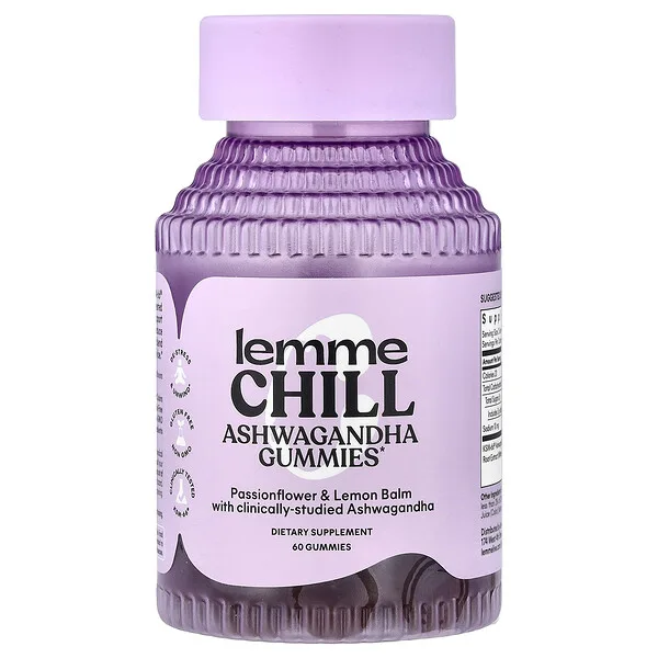 Lemme Chill, Ashwagandha Gummies, Mixed Berry, 60 Gummies