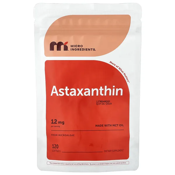 Micro Ingredients Astaxanthin , 12 mg, 120 Softgels