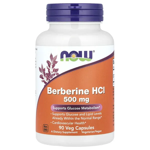 NOW Foods Berberine HCl, 500 mg , 90 Veg Capsules