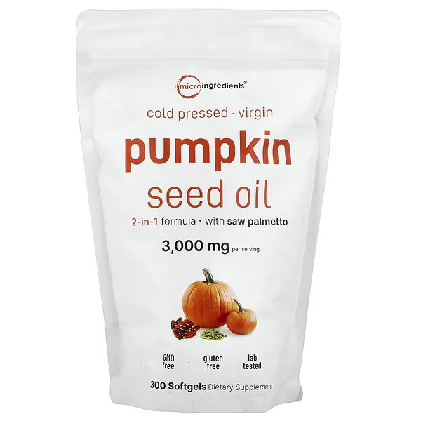 Micro Ingredients Pumpkin Seed Oil, Cold Pressed, 300 Softgels