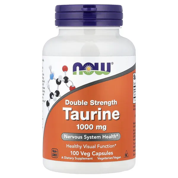 NOW Foods Taurine, 1,000 mg, 100 Veg Capsules