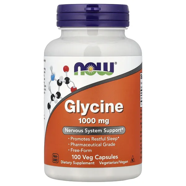 NOW Foods Glycine, 100 Veg Capsules (1,000 mg per Capsule)