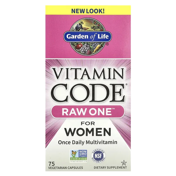 Garden of Life Vitamin Code®, RAW One™, Once Daily Multivitamin For Women, 75 Vegetarian Capsules