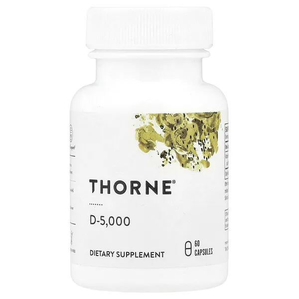 Thorne D-5,000, 60 Capsules (125 mcg per Capsule)