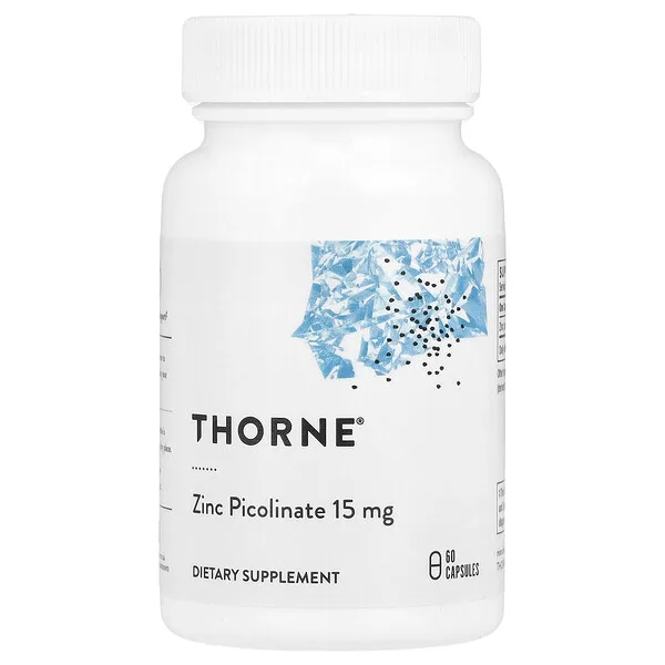 Thorne Zinc Picolinate, 15 mg, 60 Capsules