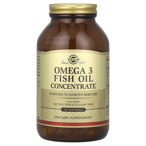 Solgar Omega 3 Fish Oil Concentrate, 120 Softgels
