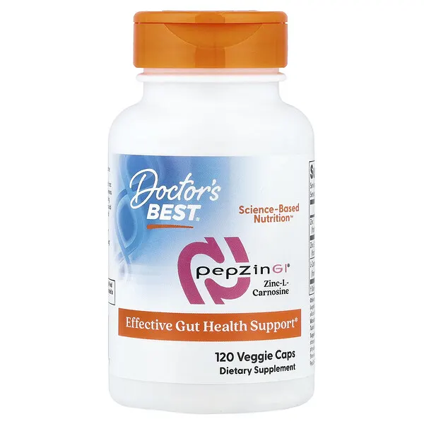 Doctor's Best PepZin GI®, Zinc-L-Carnosine, 120 Veggie Caps