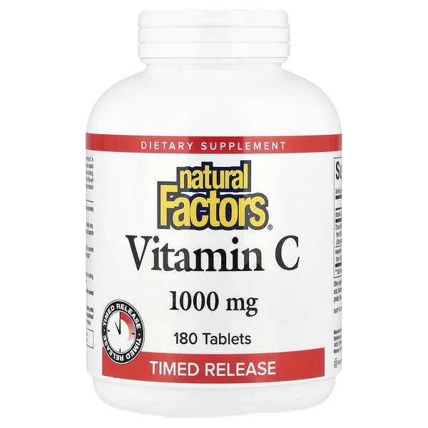 Natural Factors Vitamin C, Time Release, 1,000 mg, 180 Tablets