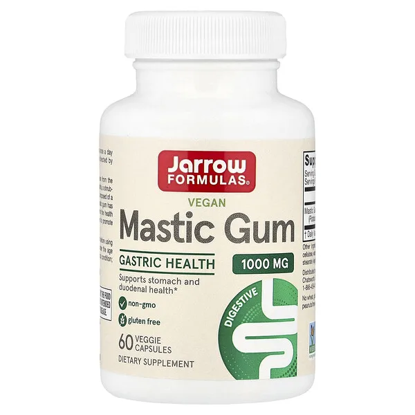Jarrow Formulas Vegan Mastic Gum, 60 Veggie Capsules (500 mg per Capsule)