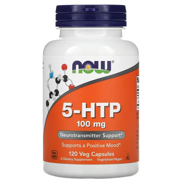 NOW Foods 5-HTP, 100 mg, 120 Veg Capsules