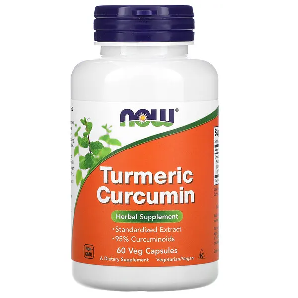 NOW Foods Turmeric Curcumin, 60 Veg Capsules (665 mg per Capsule)
