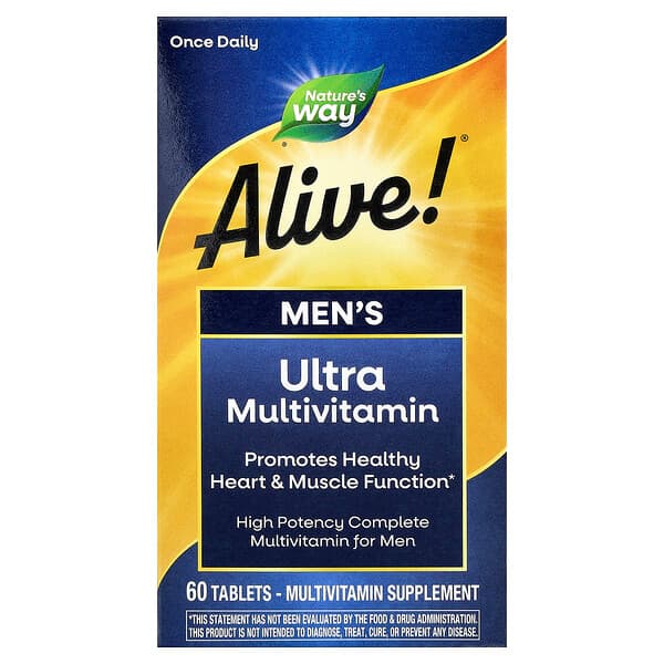 Nature's Way Alive!®, Men's Ultra Multivitamin, 60 Tablets