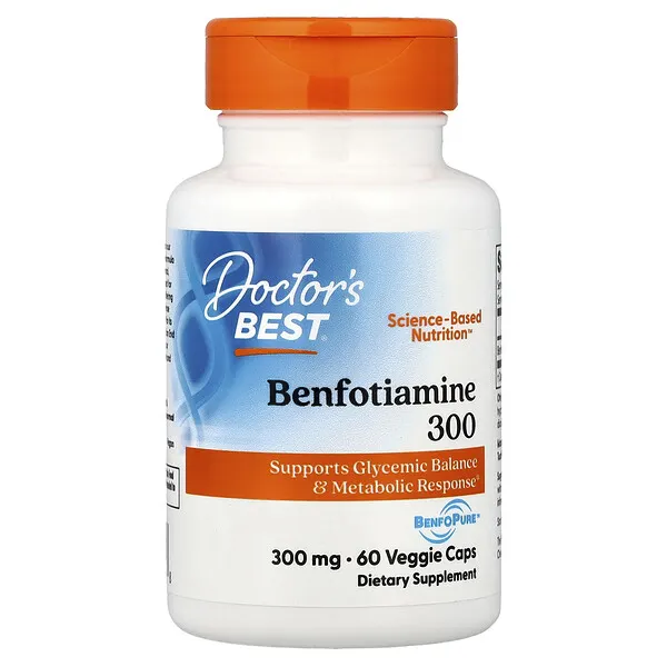 Doctor's Best Benfotiamine 300, 300 mg, 60 Veggie Caps