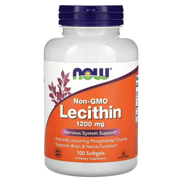 NOW Foods Non-GMO Lecithin, 100 Softgels