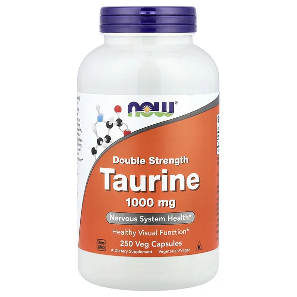 NOW Foods Taurine, 1,000 mg, 250 Veg Capsules