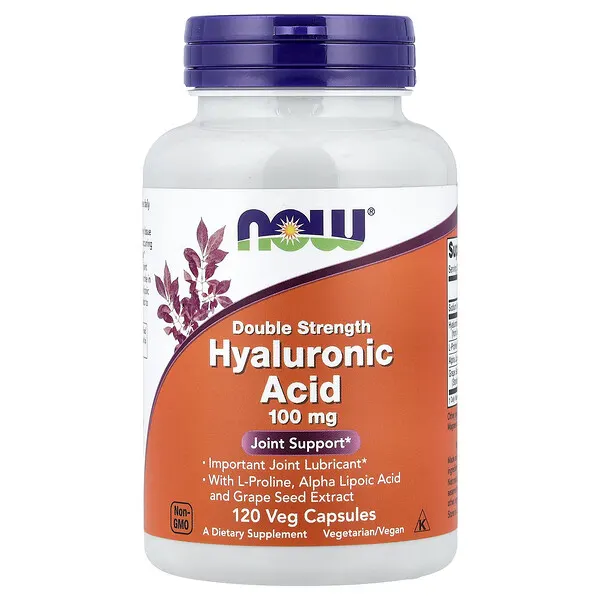 NOW Foods Hyaluronic Acid , 100 mg, 120 Veg Capsules